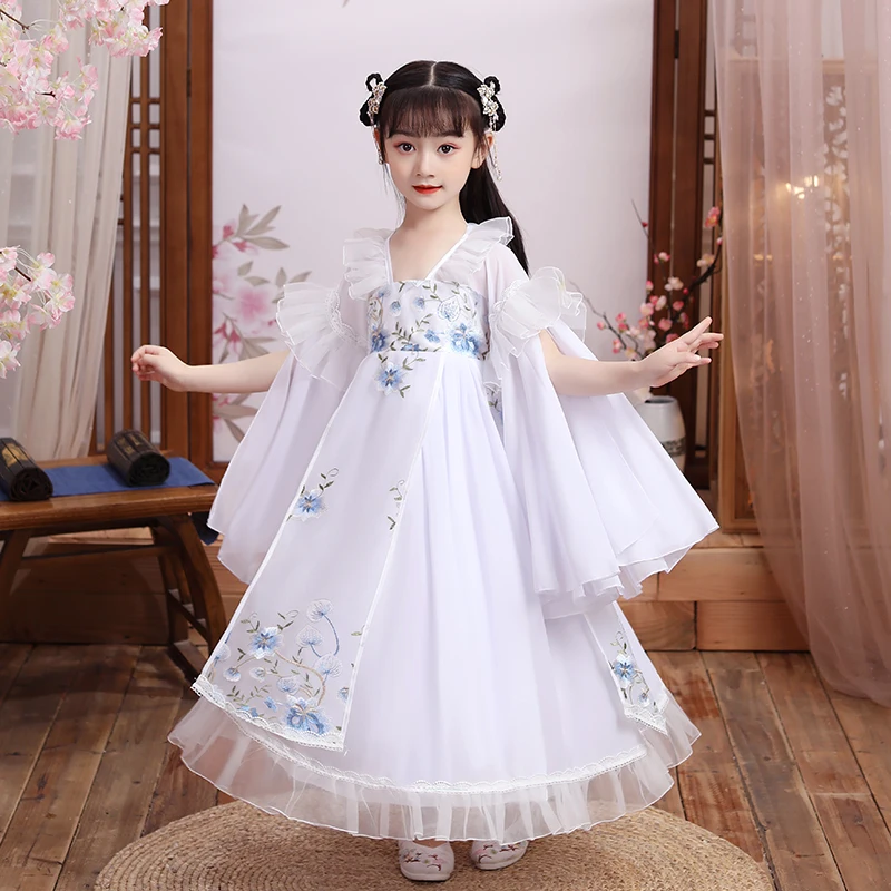 

Girls' Hanfu Long-sleeved Fairy Cherry Princess Chinese Style Dance Dress Children's Costume Autumn And Winter