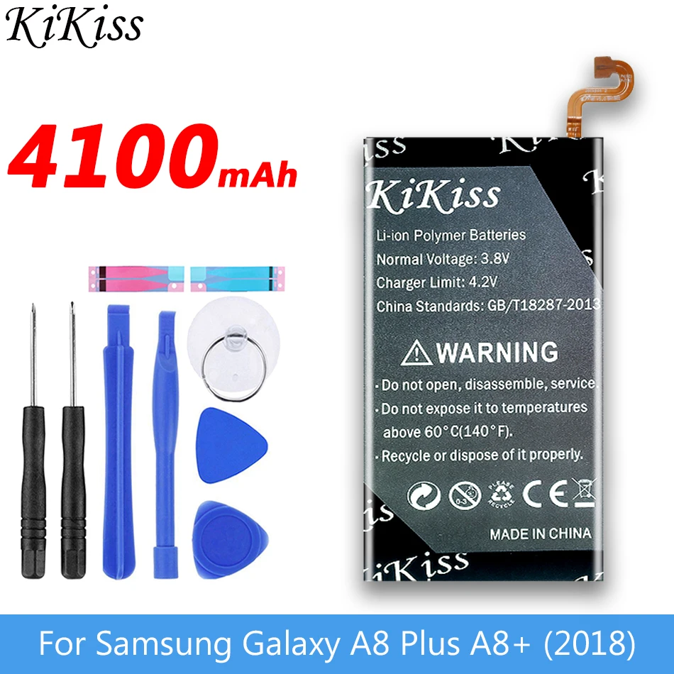 

KiKiss EB-BA730ABE 4100mAh Battery for Samsung Galaxy A8 PLUS A8+ (2018) SM-A730 A730 SM-A730F A730F A730DS A730X Batteries