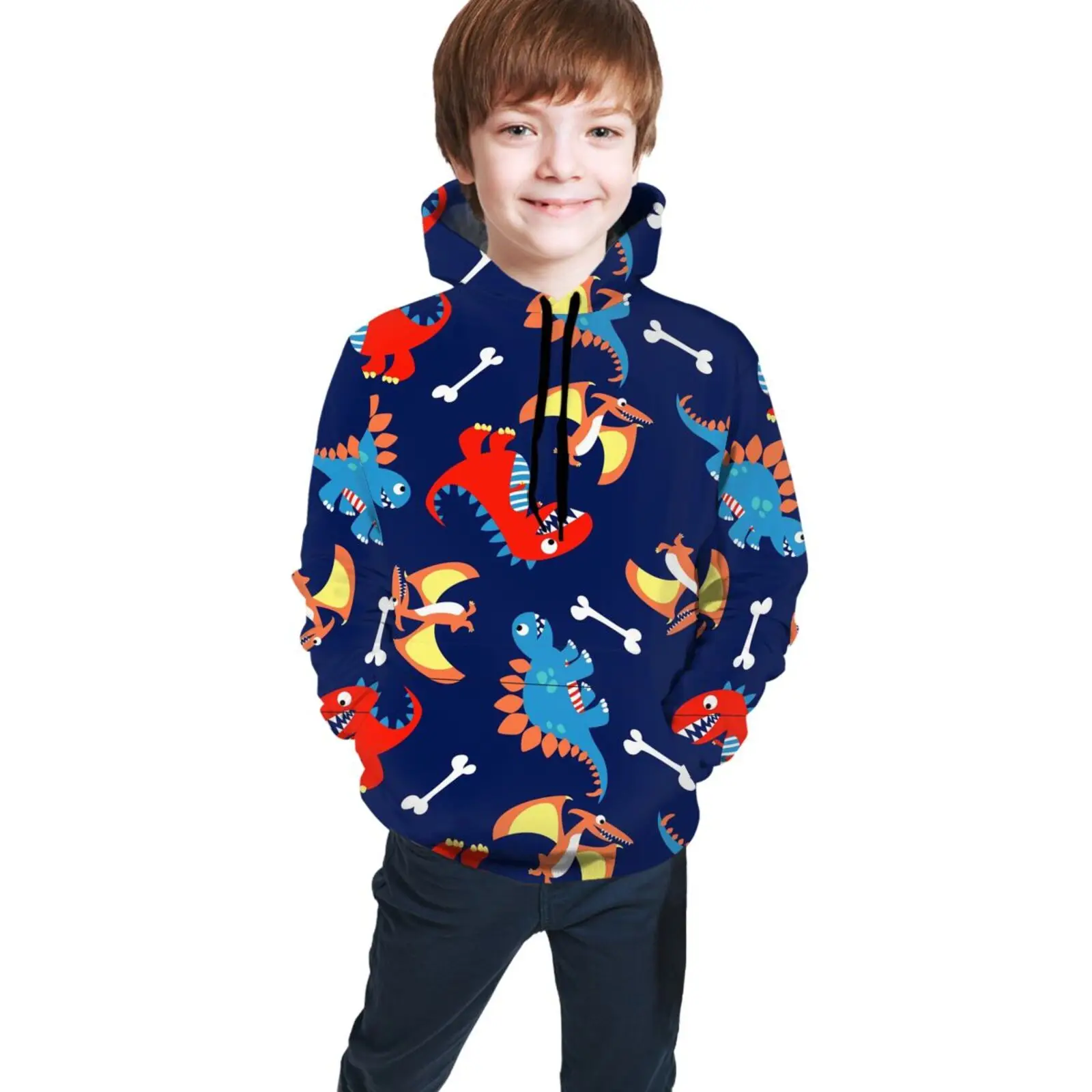 

Толстовка с капюшоном для мальчиков и девочек, с длинным рукавом