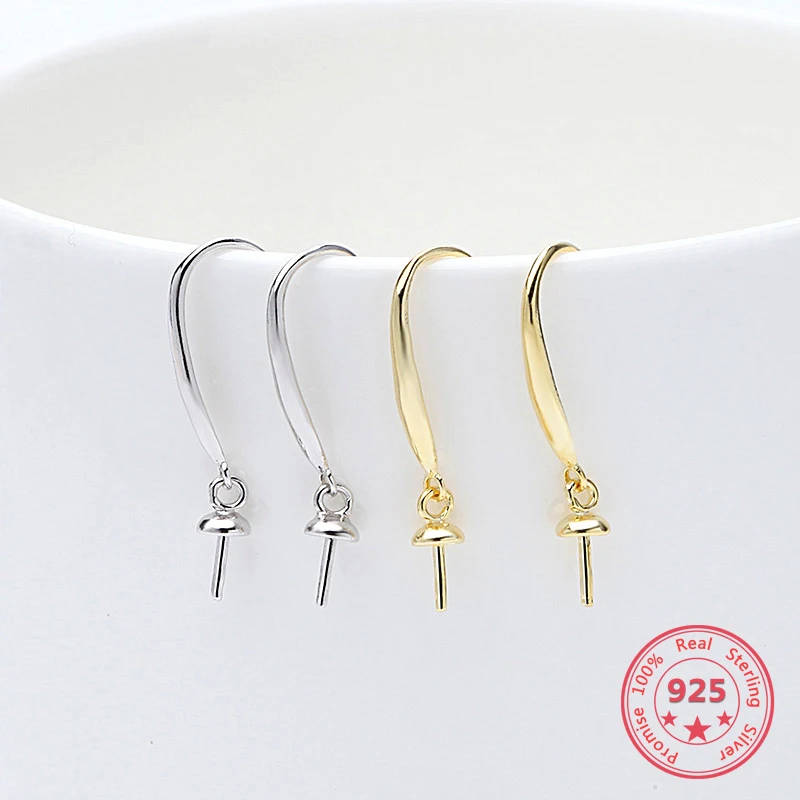 Модные серьги из стерлингового серебра 925 пробы высокое качество крючок пустые