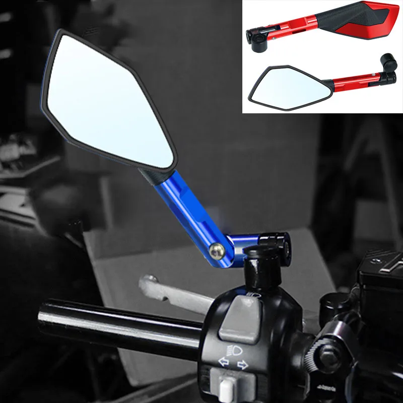 

2Pcs Universal Motorcycle Rearview Mirror Large Mirror CNC Aluminum Alloy Reversing Side Mirror For Scooter Harley Street Car