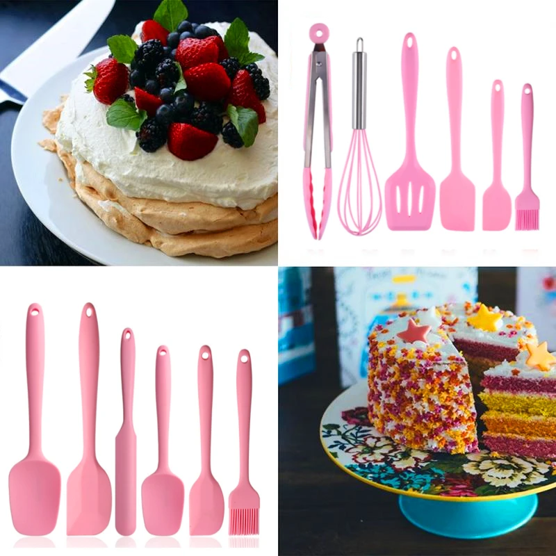 Набор силиконовых кондитерских шпателей 6 шт. инструменты для готовки скребок