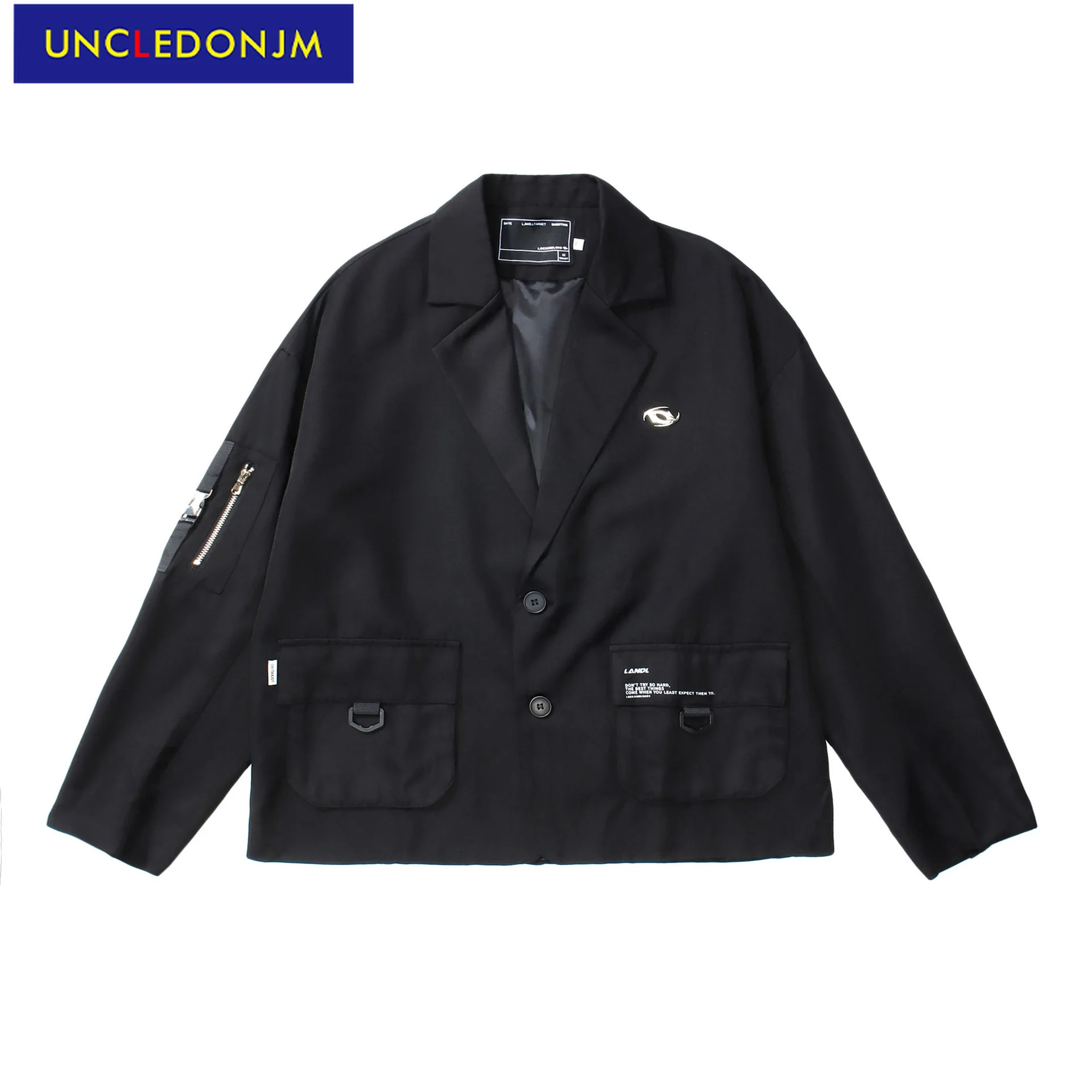 

UNCLEDONJM дизайнерский блейзер для мужчин осень и зима Мужская одежда черный блейзер модный мужской блейзер