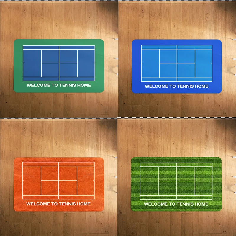 

New Water-absorbing Anti-skid Tennis Court Flannel Mat Rug Bathroom Mat Balcony Mat Doormat Kitchen Mat Floor Mat