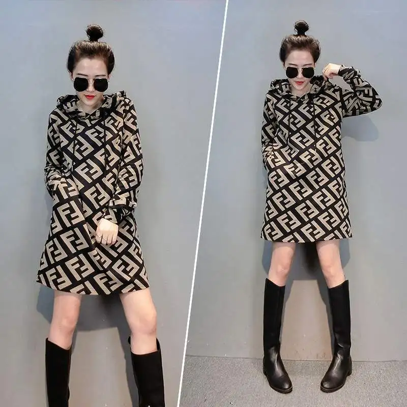 

With velvet/without velvet fall/winter women's fashion Hong Kong wind age reduction foreign style letter jacquard hooded vests