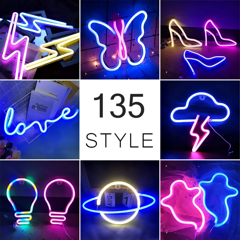 

LED Neon Signs Night Lamp Neon Led Night Lights for Kids Room Wall Children Bedroom Party Wedding Decoration Neon Lamp Wholesale