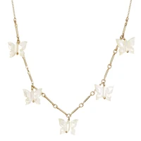 14k gold filled butterfly necklace boho jewelry handmade choker pendants femme kolye collares shell necklace for women