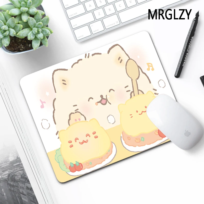 

Маленький коврик для мыши MRGLZY разных размеров, игровые аксессуары для ноутбука, офисный коврик для мыши с милой кошкой, клубничным тортом и ...