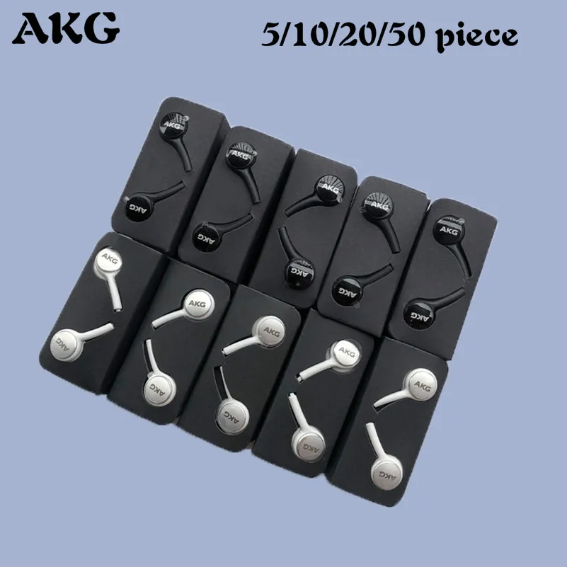 AKG Наушники EO-IG955 оптoвaя прoдaжa 5/10/20/50 шт наушники с микрофоном Проводная гарнитура для SAMSUNG Galaxy S10 S10+ S9 S8 S7 смартфон