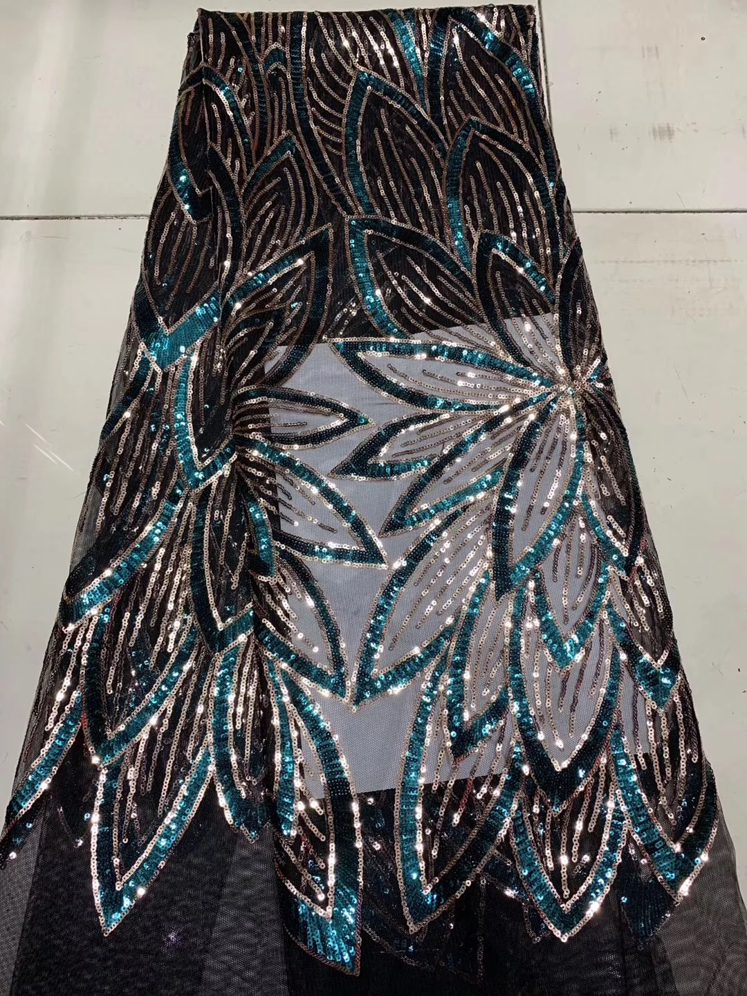 

5Yards Laatste Franse Kant Stof 2019 Elegante Wijn Kant Stof Met Pailletten Volgorde Kant Stof Voor Wedding Party