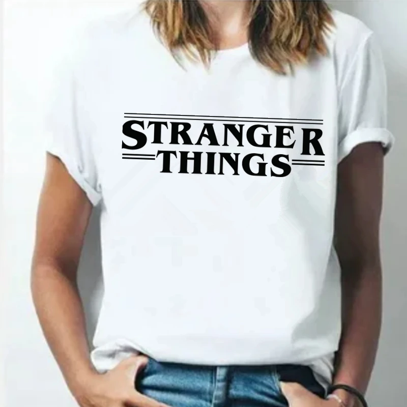 Очень странные дела Футболка женская Повседневная футболка с короткими рукавами