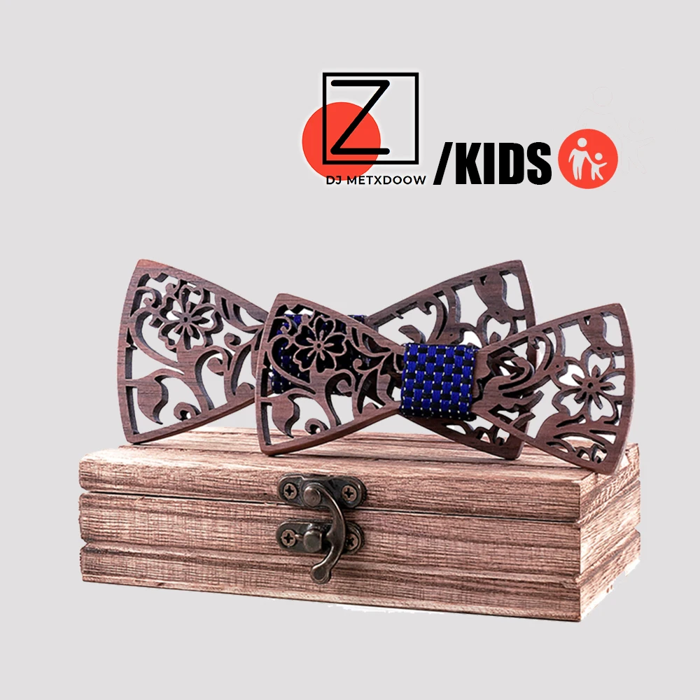 Деревянный комплект из галстука-бабочки для родителей и детей, очаровательные дети, домашние животные, шикарный семейный атласный Бабочка ...