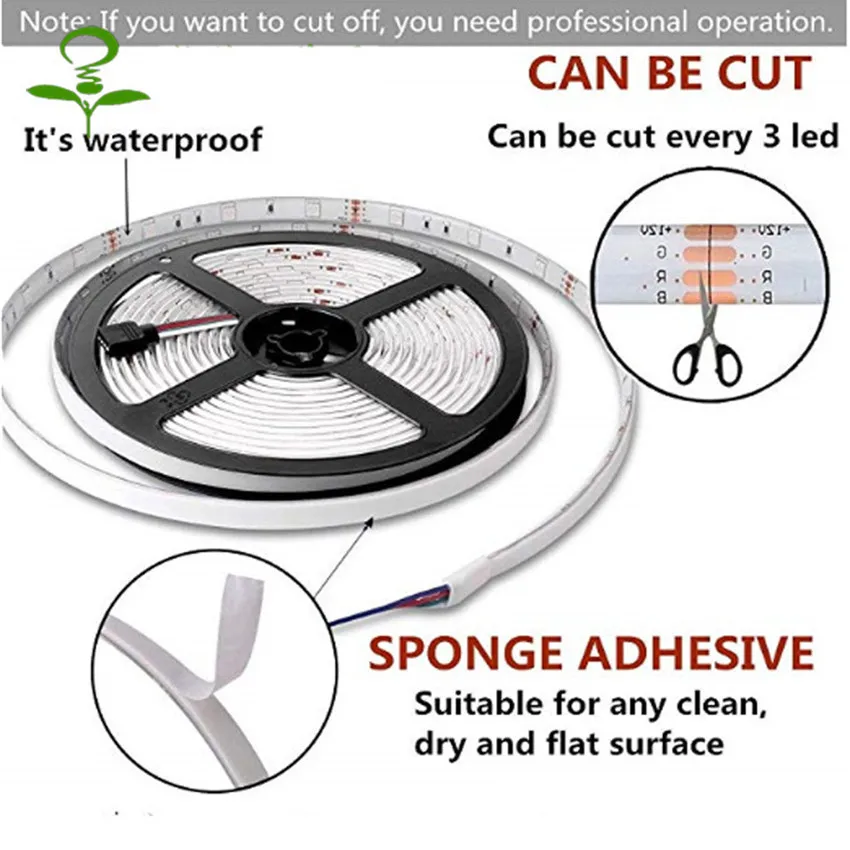 Bluetooth RGB Светодиодные ленты светильник 5050 Водонепроницаемый 5 м Диодная лента
