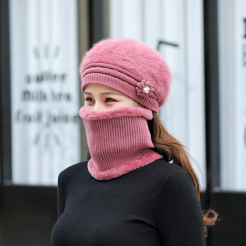 Новинка осенне-зимняя шапка Толстая бархатная теплая шерстяная вязаная шарф