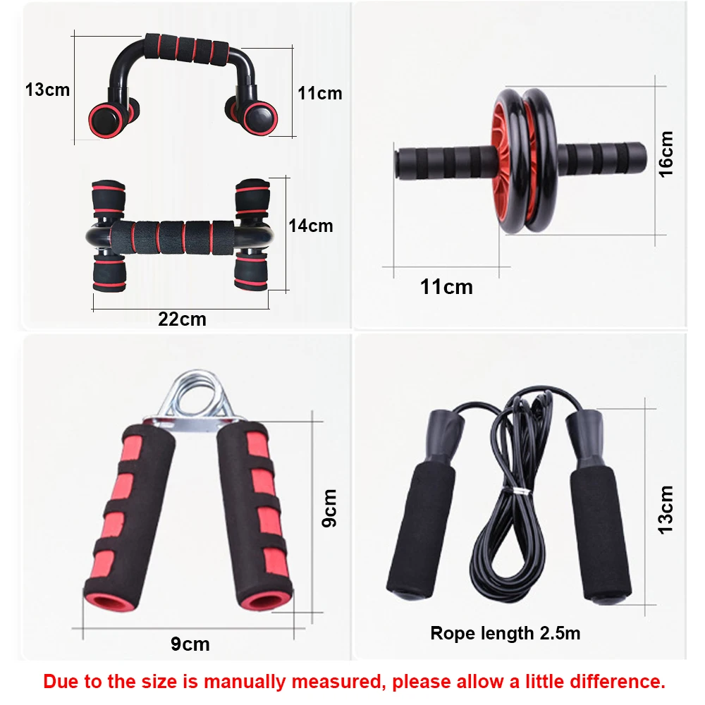 

Resistance Bands Push Up Stand Bar Abdominal Wheel AB Roller Jump Rope Grip Strength Exercise Home Gym Fitness Muscle Trainer