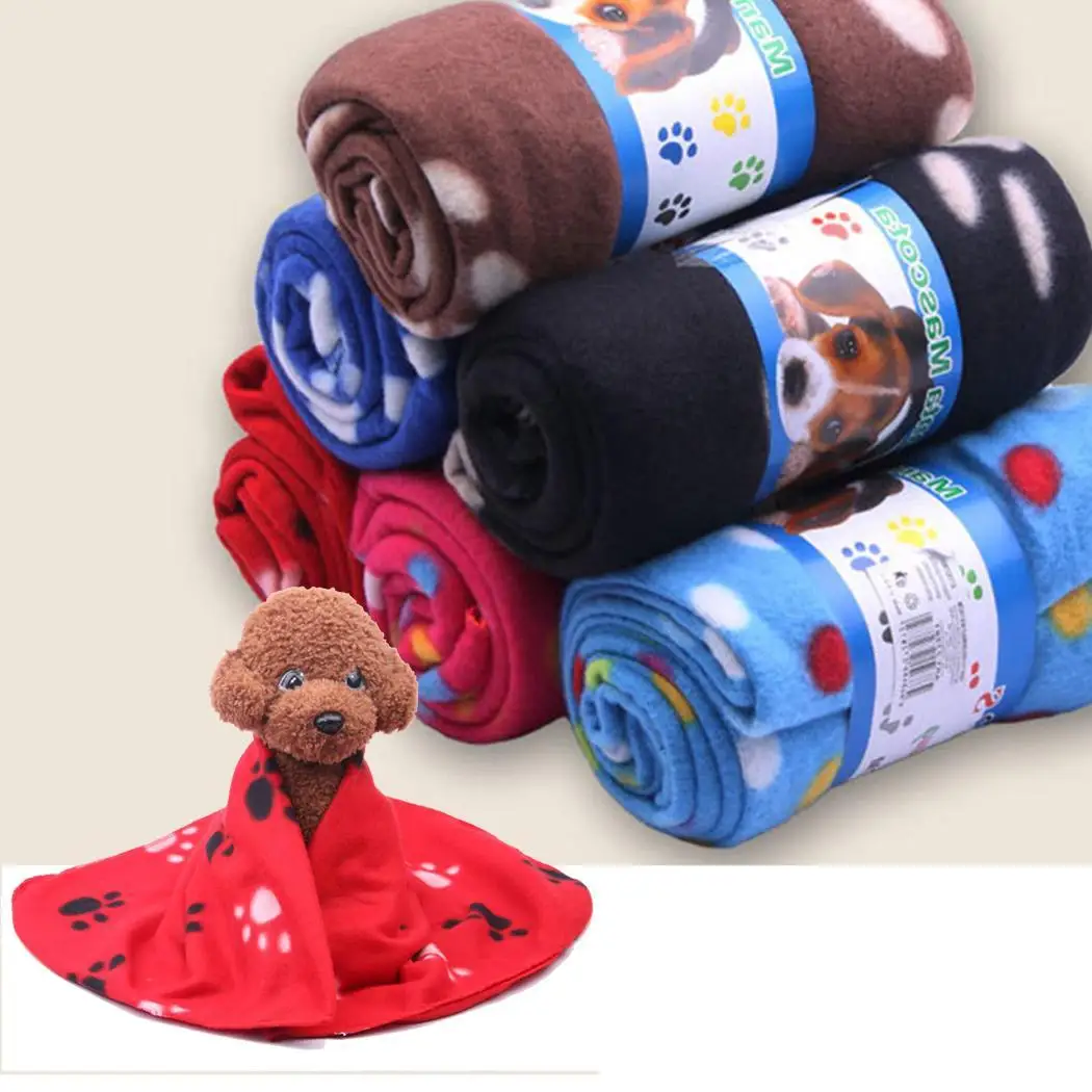 Pet Mat Blanket Cute Paws Printed Casual Warm Cushion for Dogs Bed Cats puppy Supplies | Дом и сад