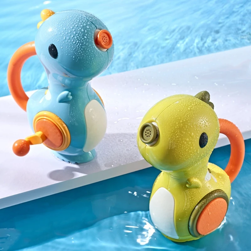 

Baby Bath Toy Squirt Toy Swimming Pool Manual Water Sprinkler Toy With Spraying Function Mini Dinosaur Infant Bathtub Toy