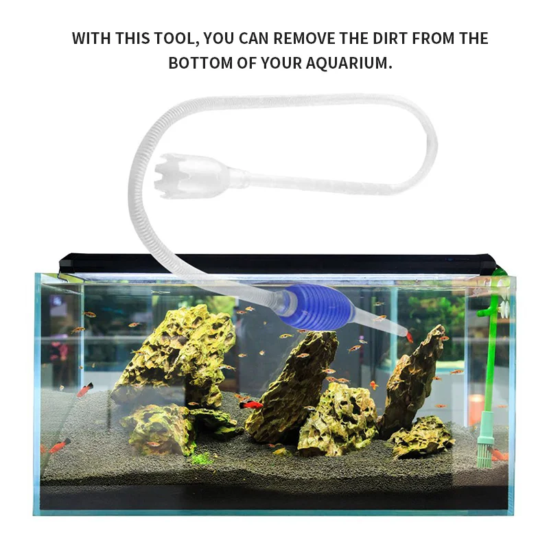 Аквариумный сифон трубка для очистки аквариума вакуумный насос очиститель
