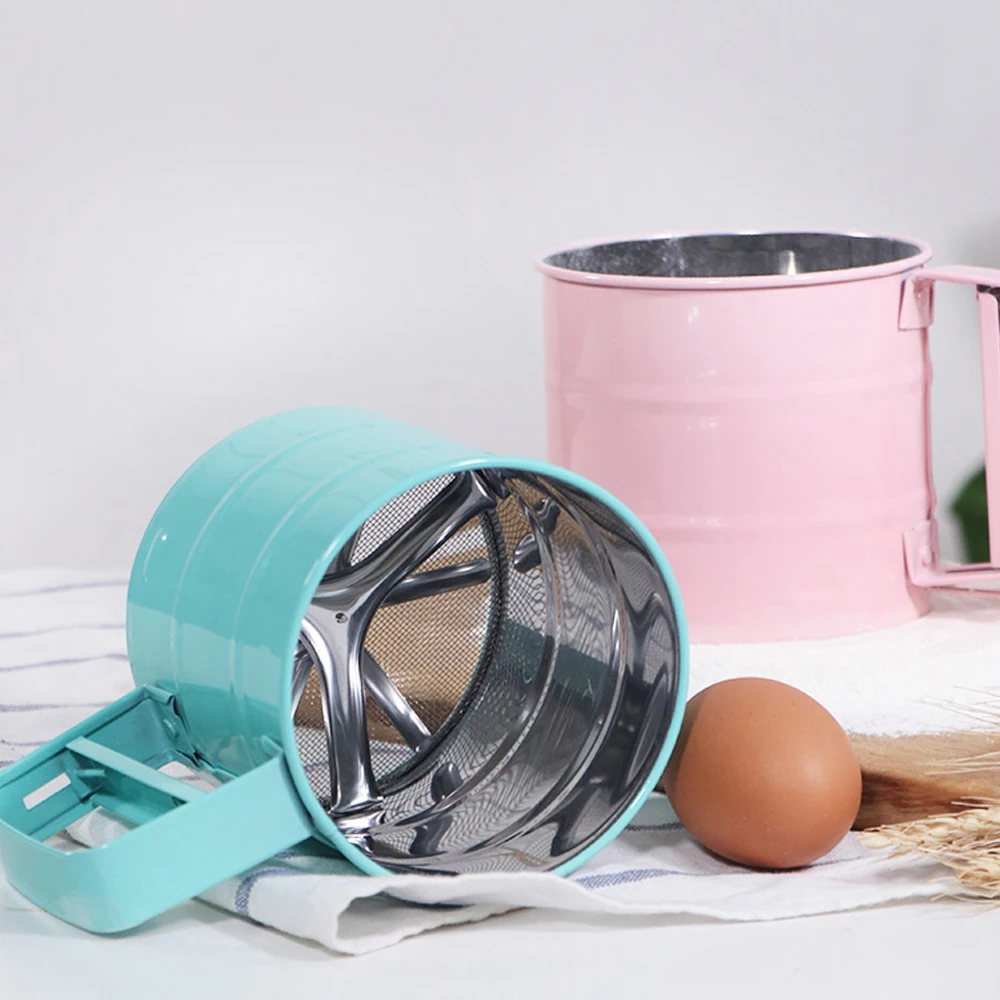 Ручной шейкер для муки сито из нержавеющей стали порошка глазурь сахар выпечка