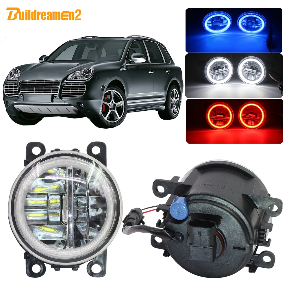 Buildreamen2 для Porsche Cayenne 955 2002 2015 автомобиля H11 4000LM светодиодный лампы Противотуманные