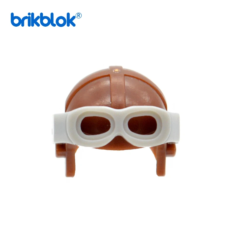 10 танкер шлем с очками шлемы пилотов шляпа MOC военные Кирпичи Строительные блоки