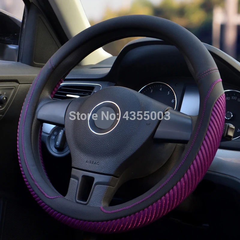 

Ice silk Steering wheel cover 36/37/38/39/40 CM Or Type D Shape Non-slip Universal Motion Fashion Car handle New Four seasons