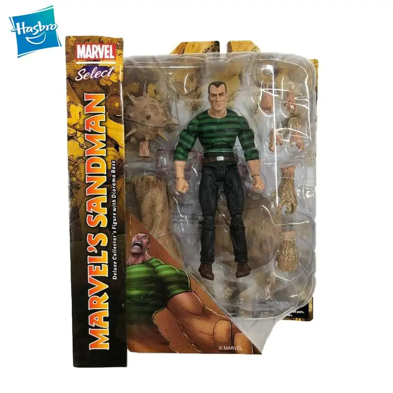

18cm Original HASBRO Marvel Super hero Spider-Man 3 Sandman Movable joints Move Action Anime Toy figures For Children Model Toys