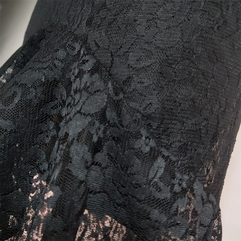 Sexy Lace Skirt High Waist Women Elegant Black Party Club Plus Size Bodycon Midi Skirts Office Ladies Mermaid Ruffle Skinny 2020 | Женская