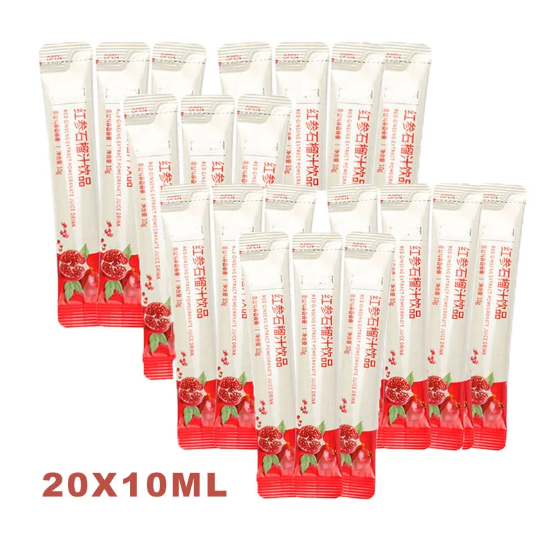 

20X10 мл корейский женьшень и красный гранатовый тоник концентрат натуральный травяной смешанный