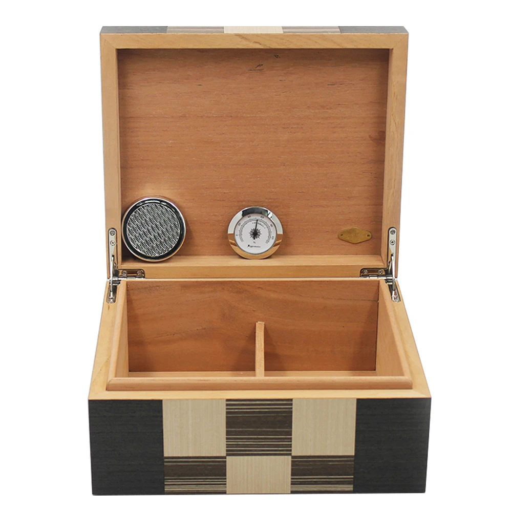 Cedar Wood Cigar Travel Humidor Box Portable Cigar Case W/ Humidifier