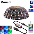 USB 5 в постоянного тока 5050 RGB светодиодная полоса 30 светодиодовм лента Гибкая светильник вая полоса подсветильник для телевизора с мини Wi-Fi Bluetooth контроллером