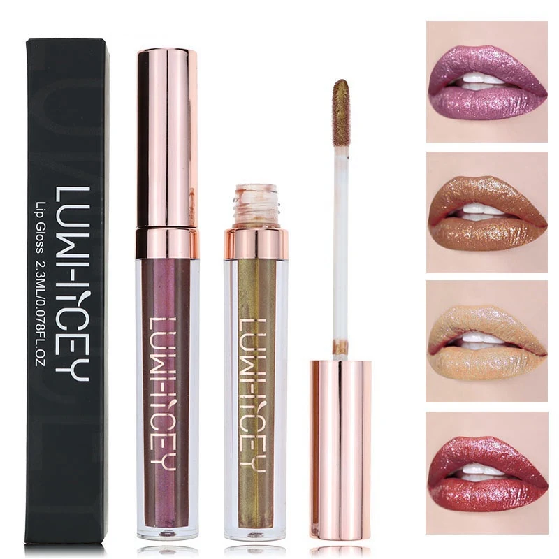 Блеск для губ блеск Макияж мерцающий Пигмент матовый сексуальный жидкая помада