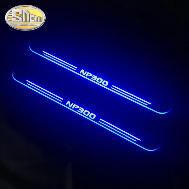 SNCN Автомобильный светодиодный дверной порог для Nissan NP300 Navara 2015 2018 ультра тонкий