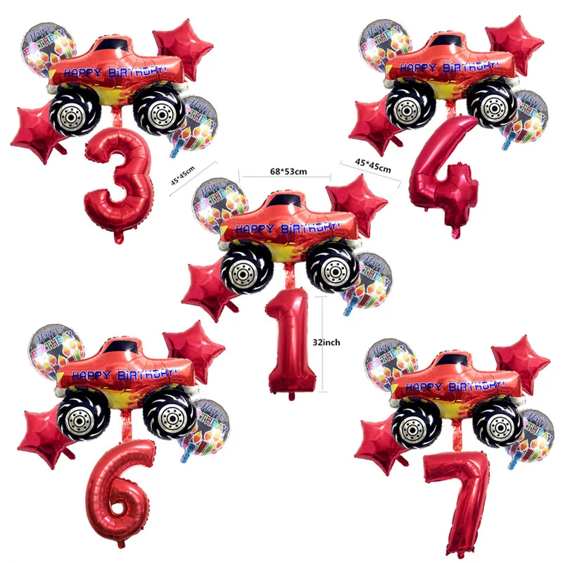 1 комплект с изображением персонажей мультфильма Блейз и машины воздушный шар из