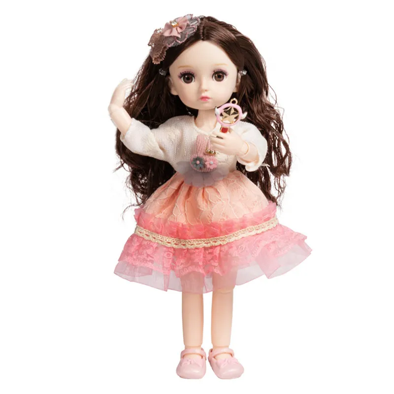 

New 10 Inch Collection Dress Up BJD Dolls 30 CM Manual DIY Beautiful Dress Clothes 13 Joint Movable Make Up BJD Dolls for Girls