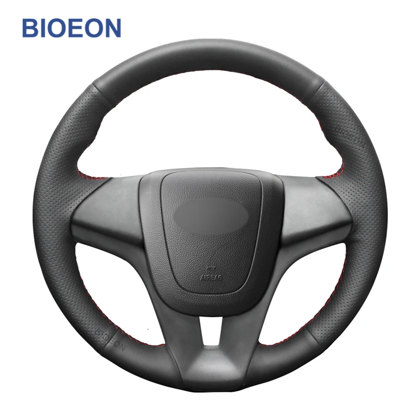 

Black Artificial Leather Car Steering Wheel Covers for Chevrolet Cruze Aveo Orlando Holden Cruze Ravon R4 2009 2010 2011-2018