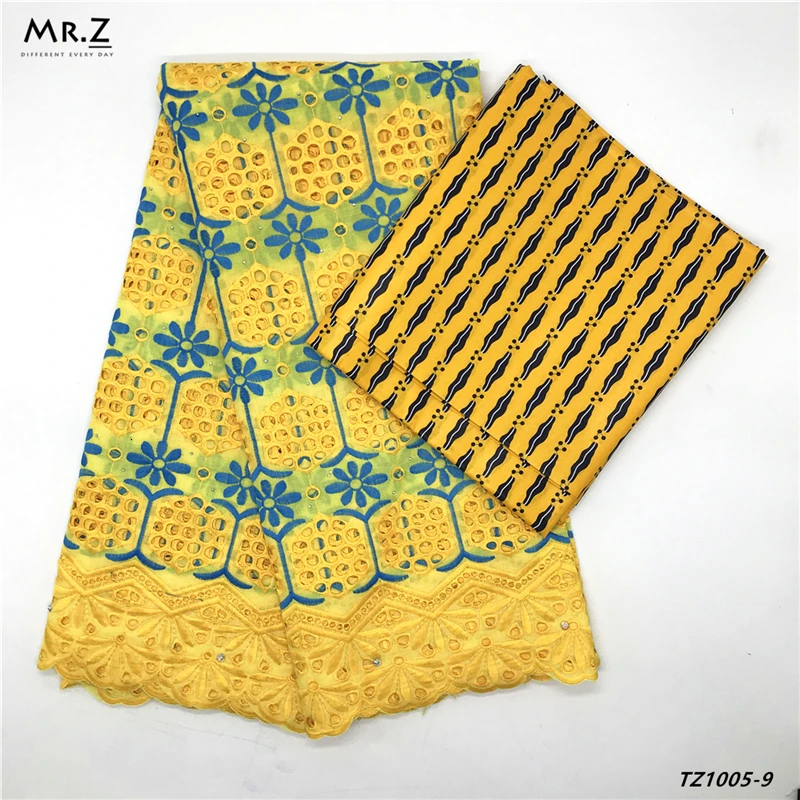 Mr.Z 2019 Latest Swiss Voile Lace Cloth Material Embroidery High Quality African 100% Cotton Printed Real Dutch Wax Fabric |