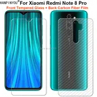 Для Xiaomi Redmi Note 8 Note 8 Pro 1 комплект = мягкая задняя углеволоконная пленка + ультратонкое прозрачное закаленное стекло, защита для переднего экрана