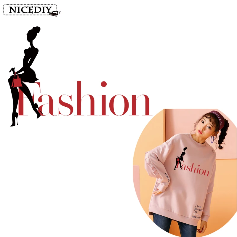 Термонаклейка на одежду для девочек модный набор термонаклеек из винила с