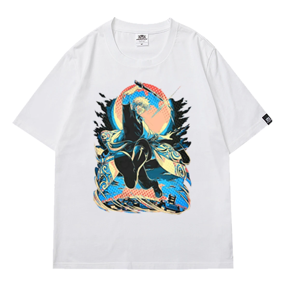 

GINTAMA Funny Men's T-shirt Anime Summer Short Sleeve Tee Streetwear Tops Harajuku Streetwear Teens Boys Casual Male Tshirt
