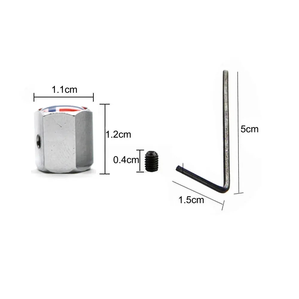 4 шт./компл. Стайлинг автомобиля цинковый сплав Противоугонная крышка клапана