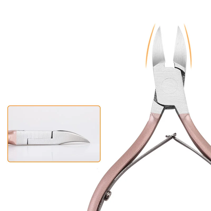 Розовое золото кусачки для кутикулы ногтей клипер резак ножницы-триммер