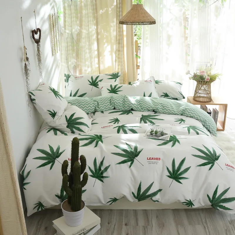TUTUBIRD-Kids Cartoon style bedding set 100% cotton soft bed linen cactus rose print duvet cover twin queen king size bedspread | Дом и сад