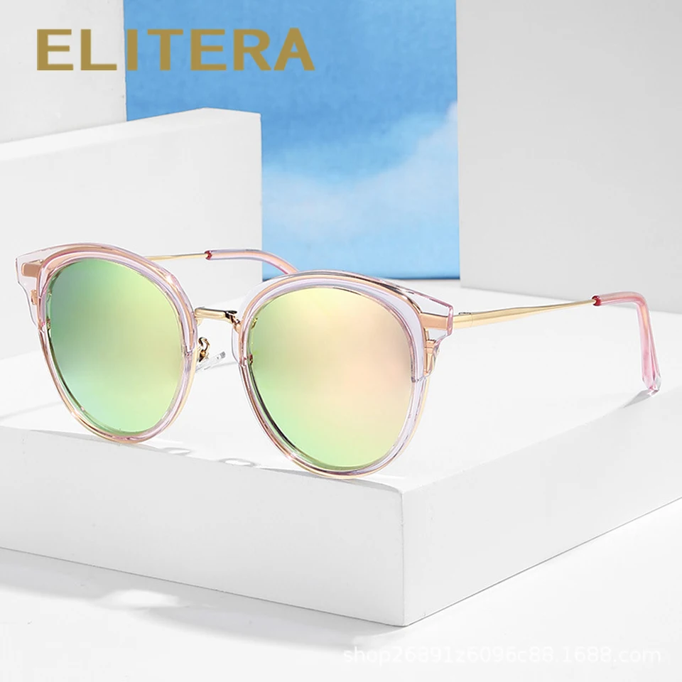 

ELITERA брендовая Дизайнерская обувь в стиле ретро с большой оправой Модные поляризованные солнцезащитные очки для женщин, защитный чехол для ...