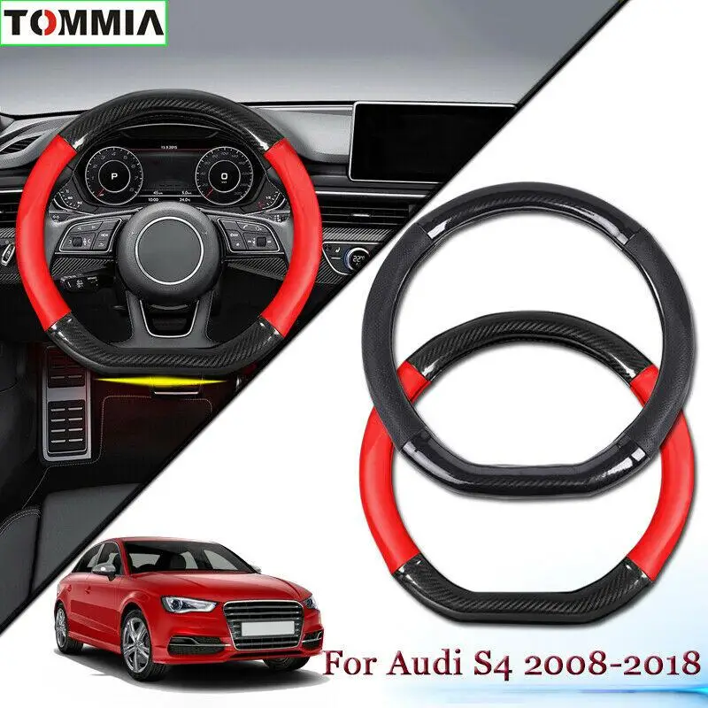 

Стайлинг автомобиля, кожа из углеродного волокна для Audi S4 2008-2018