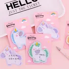 Cute Pink Unicorn Memo Pad Cute Cartoon Fantasy Post-it N Sticky Notes Paste Notes Study Gift Stationery