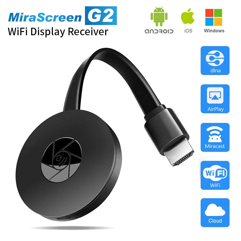 

Mirascreen G2 для MirrorScreen Ultra 2 аудио Wifi беспроводной дисплей HDMI-совместимый Miracast TV Stick Streamer Для Android Ios ПК