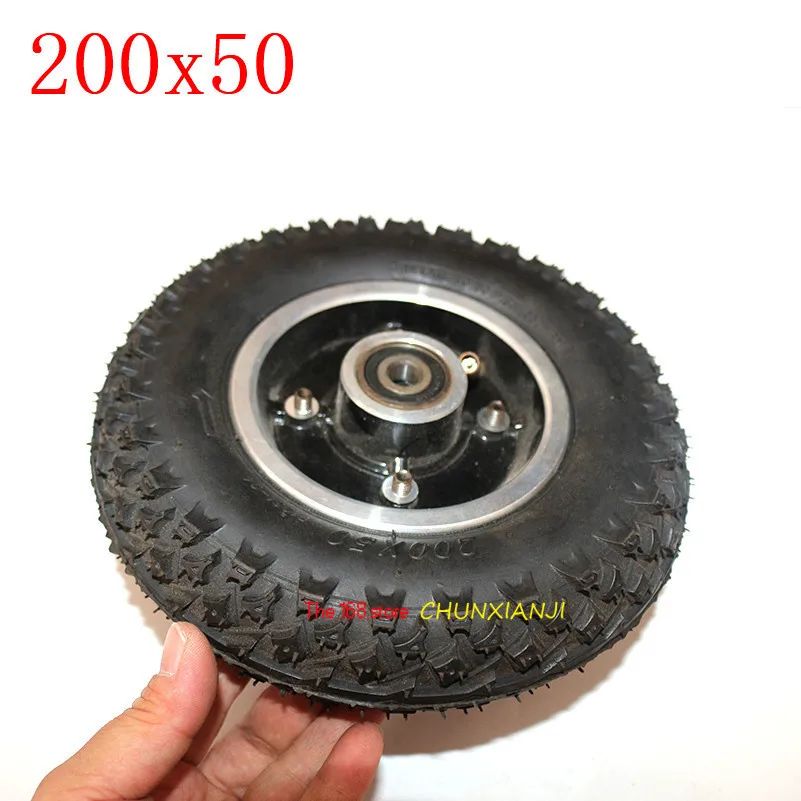 

200X50 Air Wheels Tire 8X2" and Inner Tube Off Road Tyre for Electric Scooter Wheel Chair Truck Pneumatic Trolley Cart 200*50