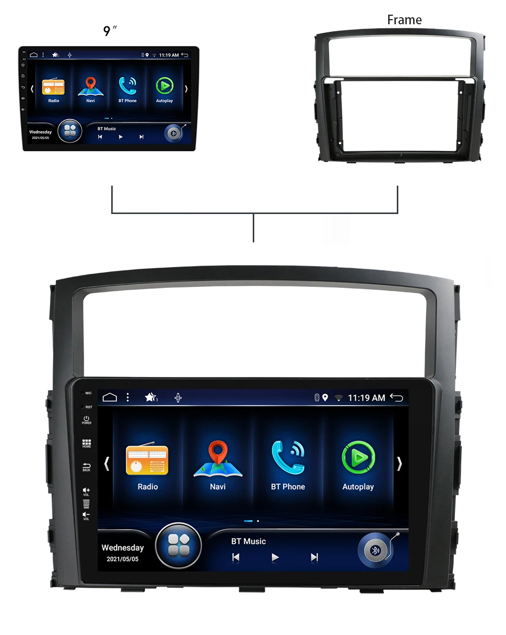 Автомобильный DVD-плеер Bosion DSP Android 10 для Mitsubishi Pajero 4 V80 V90 2004-2016 автомобильное радио
