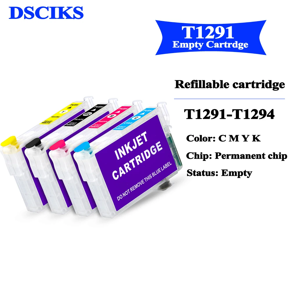 

T1291 - T1294 Refillable ink cartridge for Epson Stylus SX420W SX425W Stylus Office BX305F BX305FW BX525WD BX625FWD WF7015